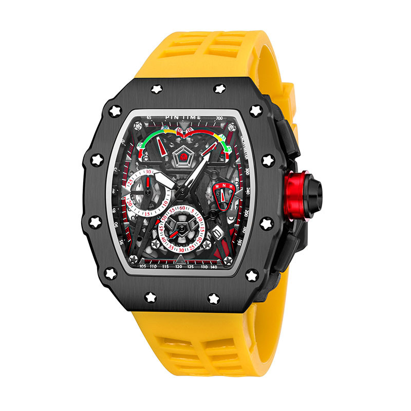 Nagy tárcsás sportóra Férfi kronográf kvarc katonai férfi karórák Top márka luxus arany óra Hip Hop Reloj Relogio Montre Homme