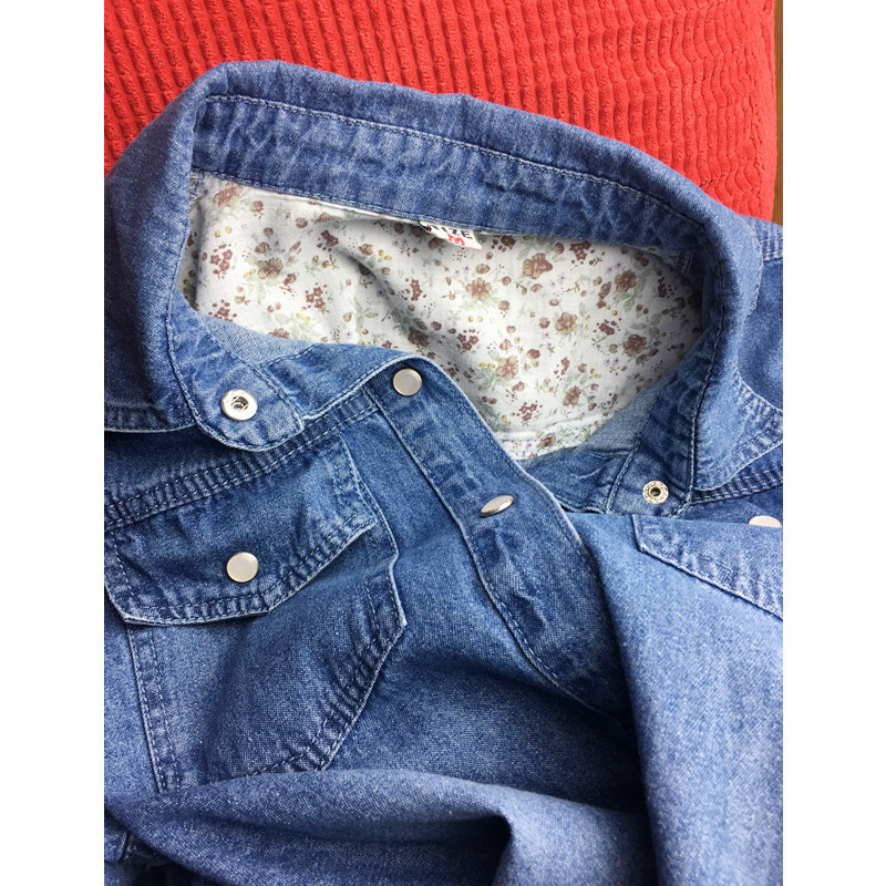 Džinsiniai marškiniai Moteriški 2020 m. pavasario senoviniai moteriški medvilniniai džinsai palaidinės Chemise moteriškos tunikos Didelio dydžio moteriški džinsiniai marškiniai N42902