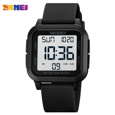 SKMEI Fashion 5Bar Cronometru Impermeabil Ceasuri de mână Digitale pentru bărbați Ceas de sport cu numărătoare inversă multifuncționale Ceas sport pentru bărbați