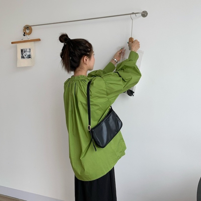 Ilgomis rankovėmis medvilninė mergaičių palaidinė Prašmatni barokinė suvarstoma žibintuvėlėmis rankovėmis itin laisvi marškiniai moteriška laisvalaikio balta viršutinė moteriška palaidinė 12299