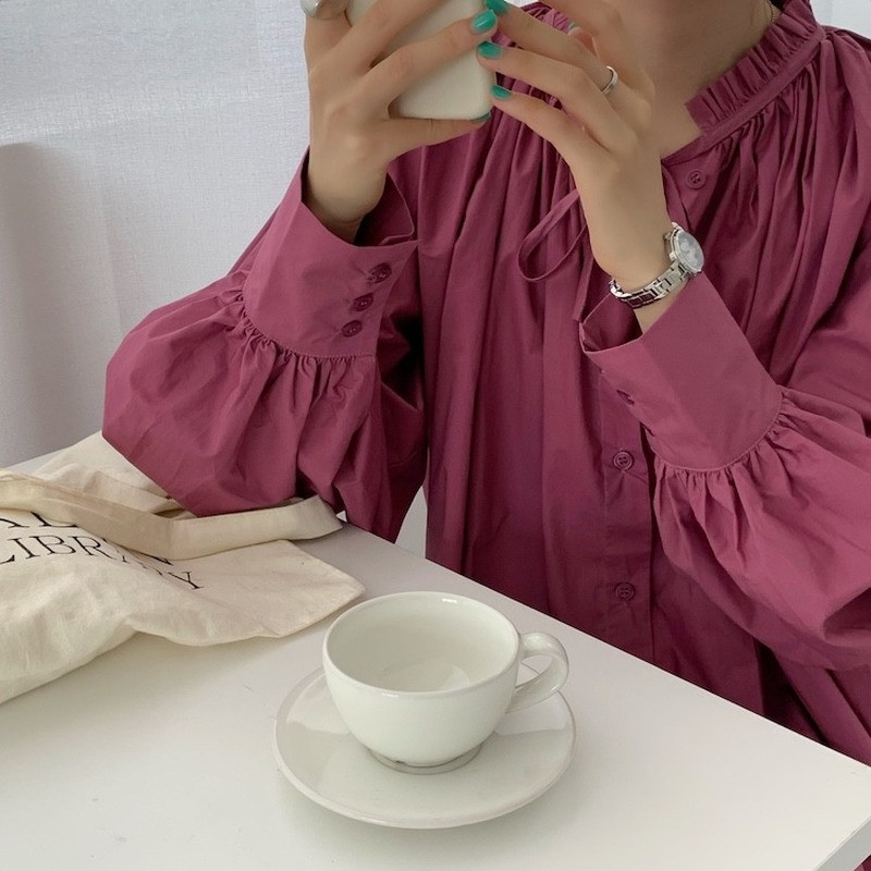 Ilgomis rankovėmis medvilninė mergaičių palaidinė Prašmatni barokinė suvarstoma žibintuvėlėmis rankovėmis itin laisvi marškiniai moteriška laisvalaikio balta viršutinė moteriška palaidinė 12299