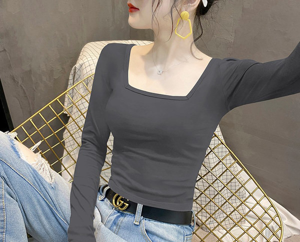 Bluza de dama cu decolteu patrat in mai multe culori