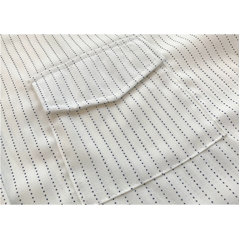 Cămașă cu tunică Bluză cu jumătate de mânecă pentru femei Topuri cu rever Bluze casual cu dungi 2020 Toamna pentru femei Bluze #56