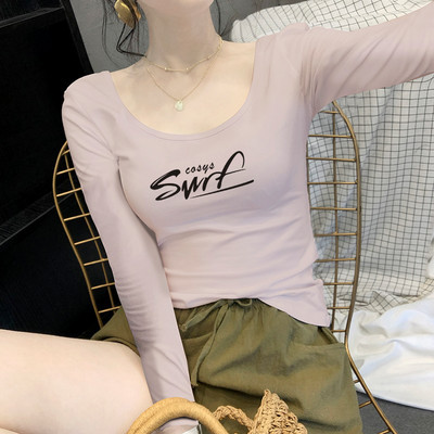 Bluză de damă cu mâneci lungi și inscripție - în multe culori