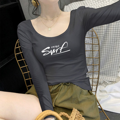 Bluză de damă cu mâneci lungi și inscripție - în multe culori