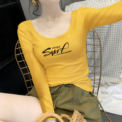 Bluză de damă cu mâneci lungi și inscripție - în multe culori