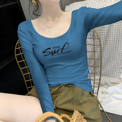 Bluză de damă cu mâneci lungi și inscripție - în multe culori