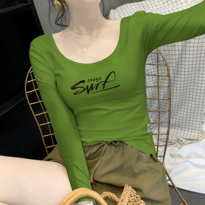 Bluză de damă cu mâneci lungi și inscripție - în multe culori