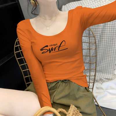 Bluză de damă cu mâneci lungi și inscripție - în multe culori