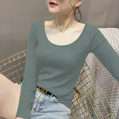 Втален модел дамска блуза с овално деколте