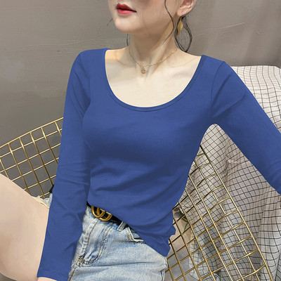 Втален модел дамска блуза с овално деколте