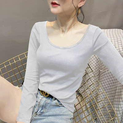 Втален модел дамска блуза с овално деколте