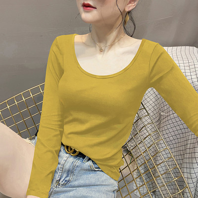 Втален модел дамска блуза с овално деколте