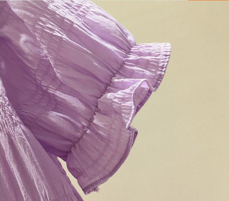 Prašmatni šifoninė palaidinė, moteriška, 2020 m., vasariniai purpuriniai viršutiniai senoviniai pūstomis rankovėmis prancūziško stiliaus priežastiniai balti marškiniai, moteriški blusai