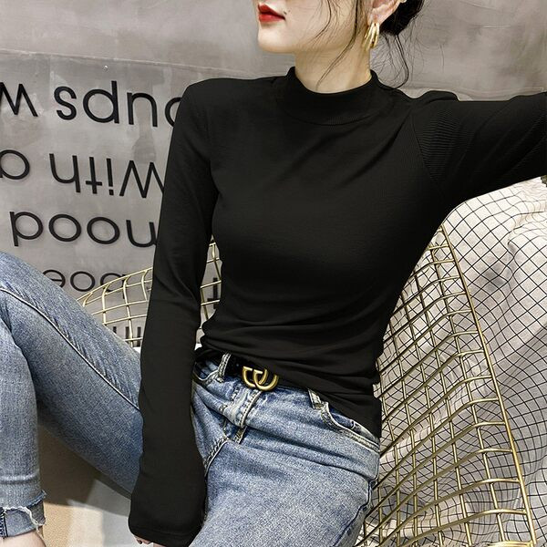 Moteriška laisvalaikio palaidinė žema polo apykakle