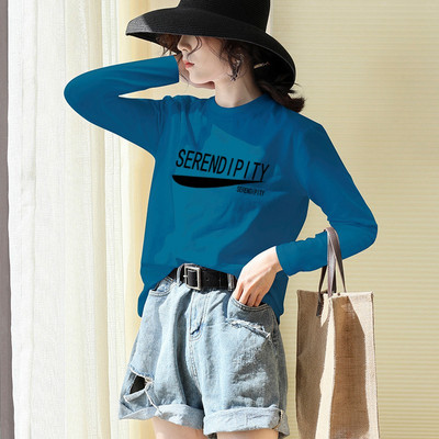 Широк модел дамска блуза с щампа