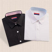 Moteriška medvilnė Elegantiška medvilninė palaidinė ilgomis rankovėmis Kasdieniai solidūs marškiniai Balta moteriška palaidinė Palaidinė Didesnio dydžio mokyklinė palaidinė Dioufond