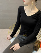 Női alkalmi V-nyakú blúz