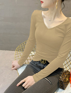 Női alkalmi V-nyakú blúz