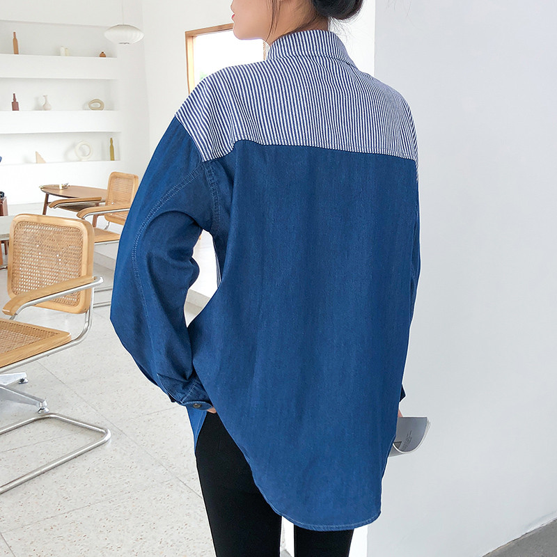 Laisvi BF juostiniai džinsai, palaidinės moterims