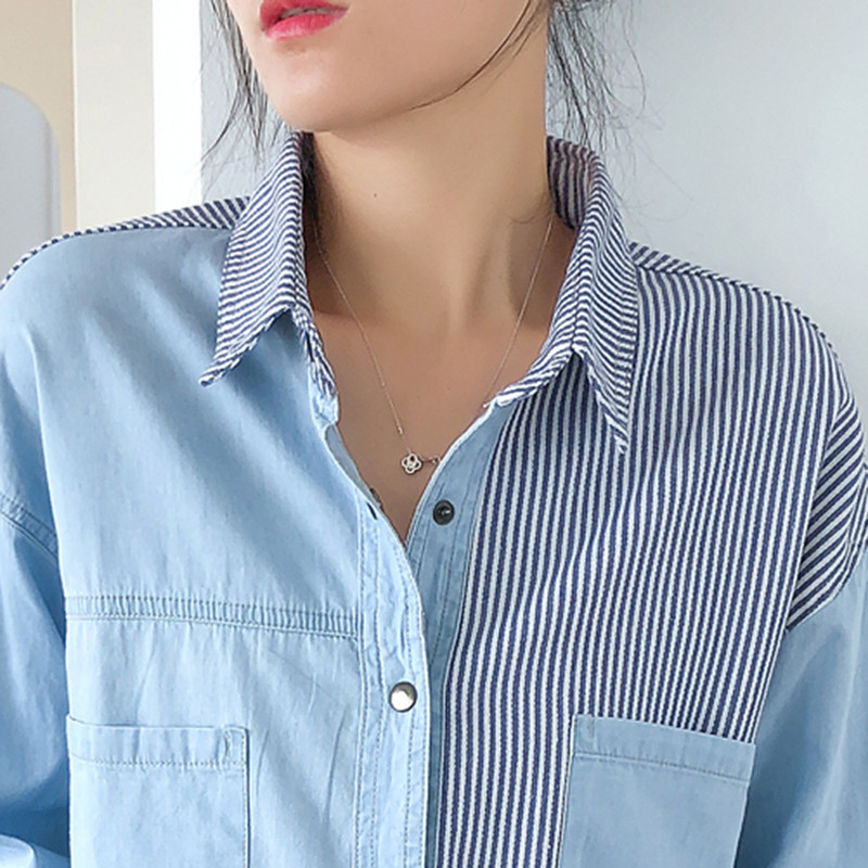 Laisvi BF juostiniai džinsai, palaidinės moterims