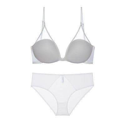 Moteriškas apatinis trikotažas su tiulio dalimis - liemenėlė arba 2 dalių komplektas