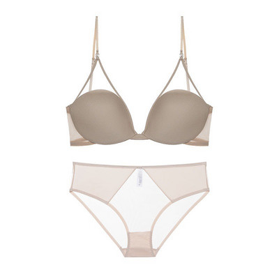 Moteriškas apatinis trikotažas su tiulio dalimis - liemenėlė arba 2 dalių komplektas