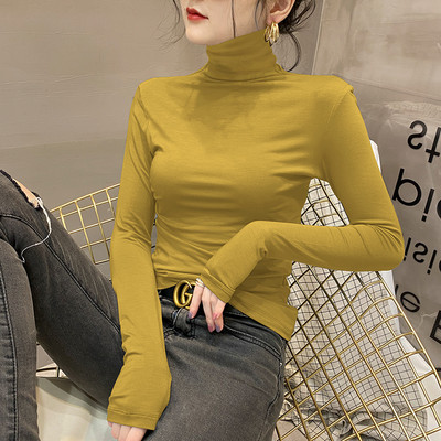 Casual μπλούζα με ψηλό polo γιακά για γυναίκες