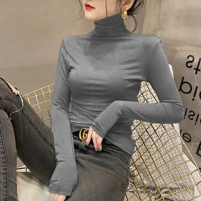 Casual μπλούζα με ψηλό polo γιακά για γυναίκες