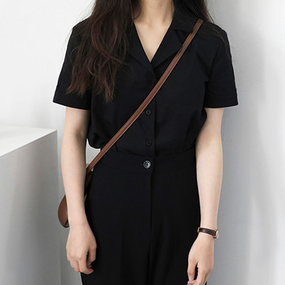 Modna bluza Ženska ljetna košulja kratkih rukava V izrez Jednobojna uredska ženska majica 11 stilova Ležerna ženska odjeća #355