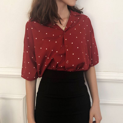 Modna bluza Ženska ljetna košulja kratkih rukava V izrez Jednobojna uredska ženska majica 11 stilova Ležerna ženska odjeća #355