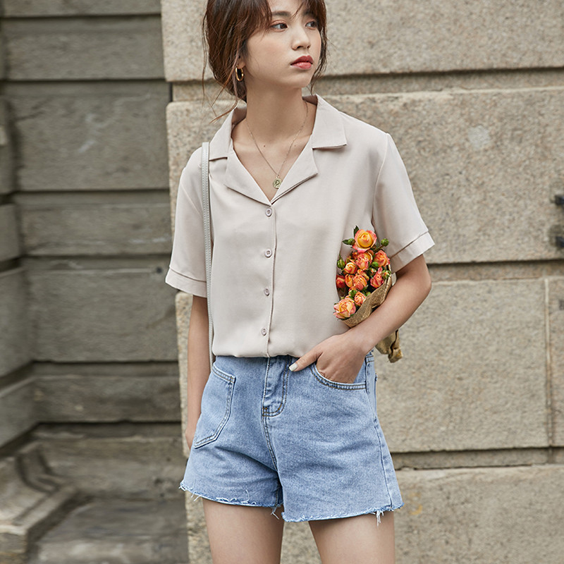 Modna bluza Ženska ljetna košulja kratkih rukava V izrez Jednobojna uredska ženska majica 11 stilova Ležerna ženska odjeća #355