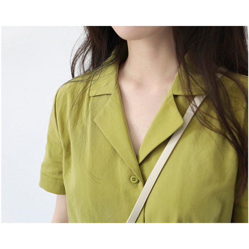 Modna bluza Ženska ljetna košulja kratkih rukava V izrez Jednobojna uredska ženska majica 11 stilova Ležerna ženska odjeća #355