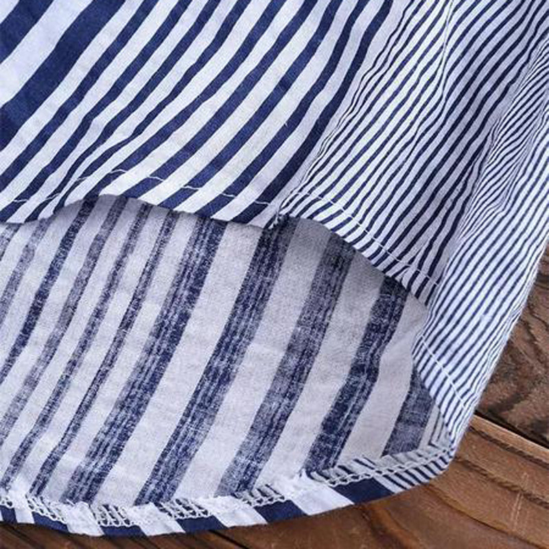 Hosszú női nagyméretű háromnegyedes blúzok Női alkalmi csíkos mintás V-nyakú, laza szabású felső póló női blúz Cipzáras puha ing