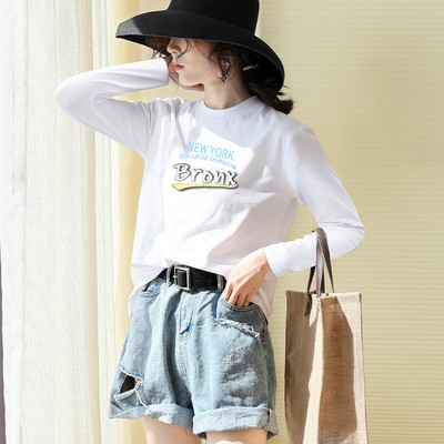 Ежедневна широка блуза с надпис  - в много цветове