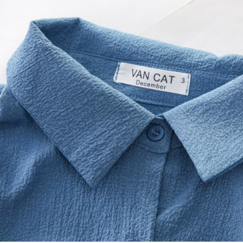 Moteriškos palaidinės Laisvi laisvi, paprasti vientisi marškiniai, atverčiami apykaklės mygtuku aukštyn Korėjietiško stiliaus madingi, paprasti moteriški viršutiniai drabužiai, tinkantys elegantiški