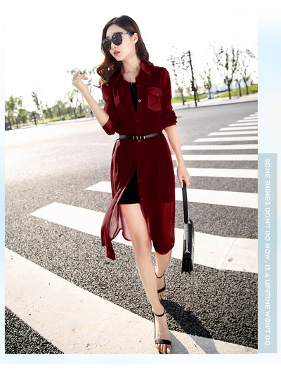 Boho kimona od šifona 2019. Ljeto Ženske bluze Kardigani za plažu Košulja Tunike Ogrtač Ženska košulja Crveno Zeleno Bijelo Crno Gornje kimono