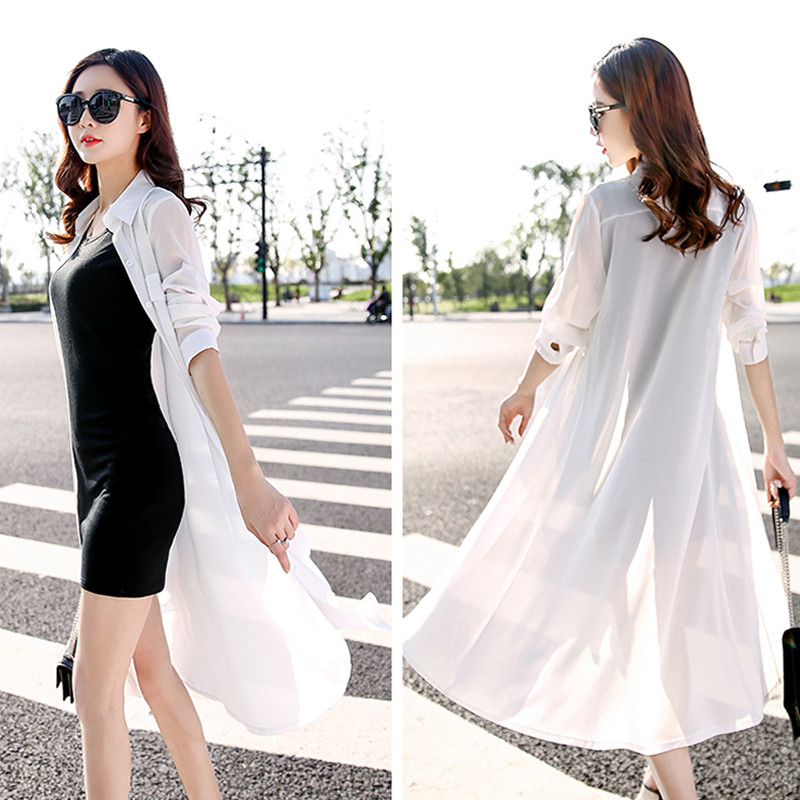 Boho kimona od šifona 2019. Ljeto Ženske bluze Kardigani za plažu Košulja Tunike Ogrtač Ženska košulja Crveno Zeleno Bijelo Crno Gornje kimono