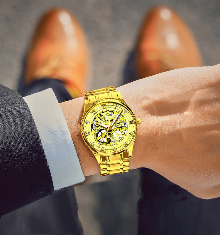 2022. Novi muški vodootporni luksuzni muški muški šuplji kvarcni sat, modni sat, muški Relogio Masculino