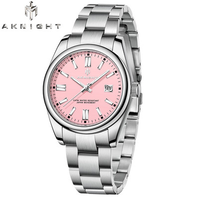 „AKNIGHT“ laikrodis, skirtas „Man Quartz Movement“ nerūdijančio plieno „Busness“ vandeniui atsparūs laikrodžiai Prabangūs originalus laikrodis „Relogio Masculino“