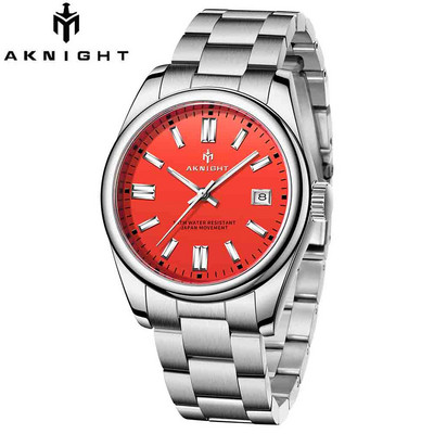 „AKNIGHT“ laikrodis, skirtas „Man Quartz Movement“ nerūdijančio plieno „Busness“ vandeniui atsparūs laikrodžiai Prabangūs originalus laikrodis „Relogio Masculino“