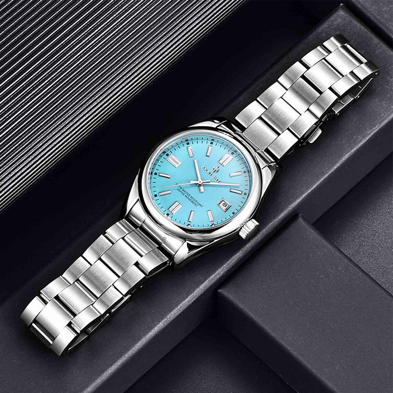 „AKNIGHT“ laikrodis, skirtas „Man Quartz Movement“ nerūdijančio plieno „Busness“ vandeniui atsparūs laikrodžiai Prabangūs originalus laikrodis „Relogio Masculino“