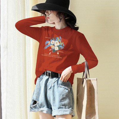 Ежедневна блуза с дълъг ръкав и надпис за жени