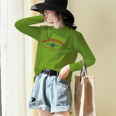 Ежедневна блуза с дълъг ръкав и надпис за жени