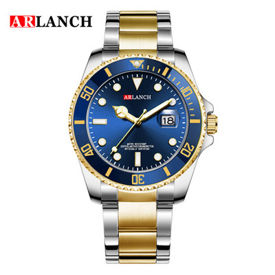 ARLANCH Hot Sell Muški sat od kvarcnog čelika Luminous Date Analog Casual Sport Watch Poslovni vodootporni sat Muški Relogio Masculino