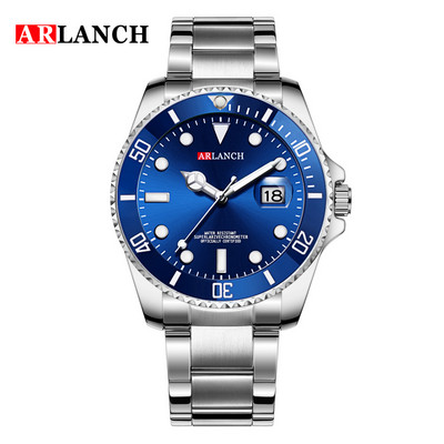 ARLANCH Hot Sell Muški sat od kvarcnog čelika Luminous Date Analog Casual Sport Watch Poslovni vodootporni sat Muški Relogio Masculino