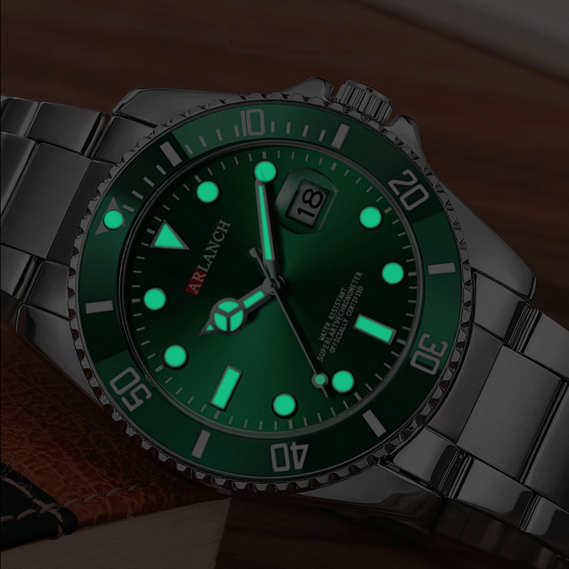 ARLANCH Hot Sell Muški sat od kvarcnog čelika Luminous Date Analog Casual Sport Watch Poslovni vodootporni sat Muški Relogio Masculino
