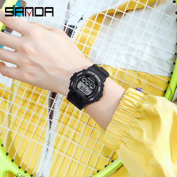 SANDA Fashion Simple Sport ρολόι Ανδρικά ρολόγια Ξυπνητήρι Ms Resistant Αδιάβροχο ψηφιακό ρολόι reloj hombre