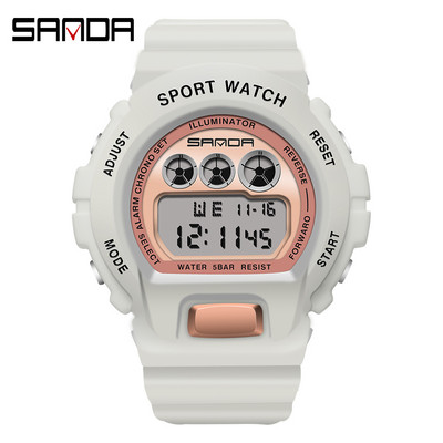 SANDA Fashion Ceas Sport simplu Ceasuri Militare Bărbați Ceas Deșteptător Ceas Digital Impermeabil Rezistent la Ms reloj hombre