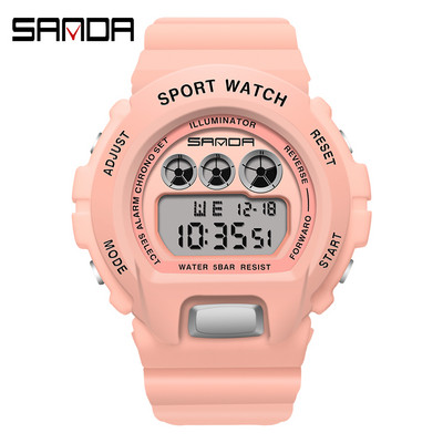 SANDA Fashion Ceas Sport simplu Ceasuri Militare Bărbați Ceas Deșteptător Ceas Digital Impermeabil Rezistent la Ms reloj hombre
